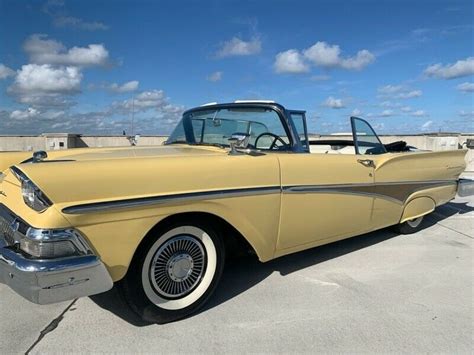 1958 Ford Fairlane 2 Door Convertible 88000 Miles Yellow Select