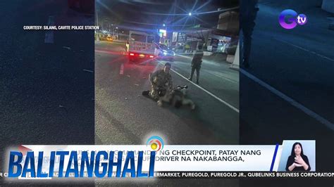 Pulis Na Nagmamando Ng Checkpoint Patay Nang Mabangga Ng Pickup