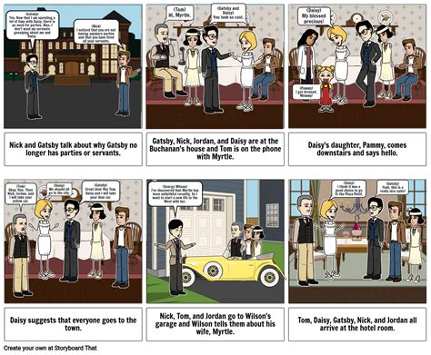 The Great Gatsby Chapter 7 Storyboard Part 1 Storyboard