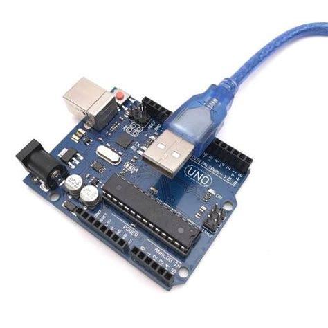 Placa Uno R3 Dip Atmega328 Com Cabo Usb Compatível Com Arduino