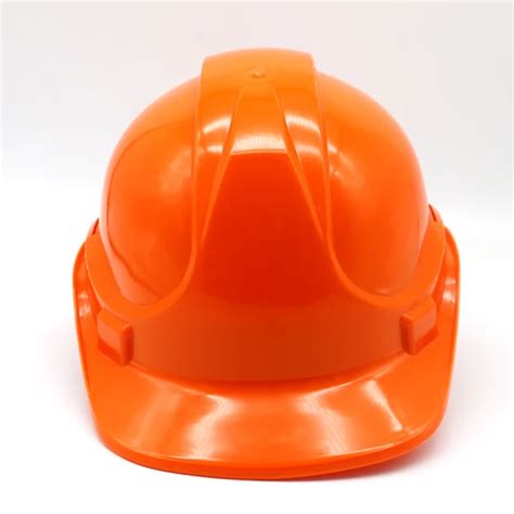 Ventilation Holes Orange Hdpe Shell Buckle Plastic Lining Hard Hats