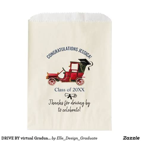 DRIVE BY Virtual Graduation Party Favor Bag 2020graduation