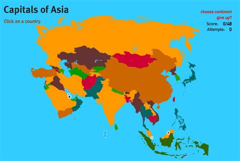 Map Of Asia With Capitals Map | Sexiz Pix