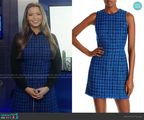 Wornontv Danis Blue Tweed Dress On Good Morning America Dani