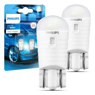 Lampada Philips Pingo Ultinon Led 6000k W5w T10 Super Branca