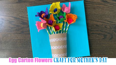 Egg Carton Flowers Craft For Mothers Day Happy Toddler Playtime