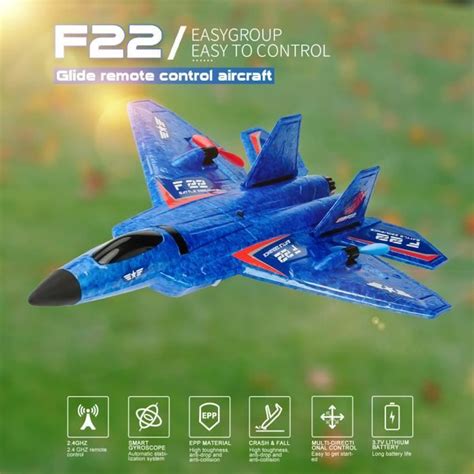 Bleu W 2 ba Avion RC F22 Hélicoptère télécommandé Mise à niveau