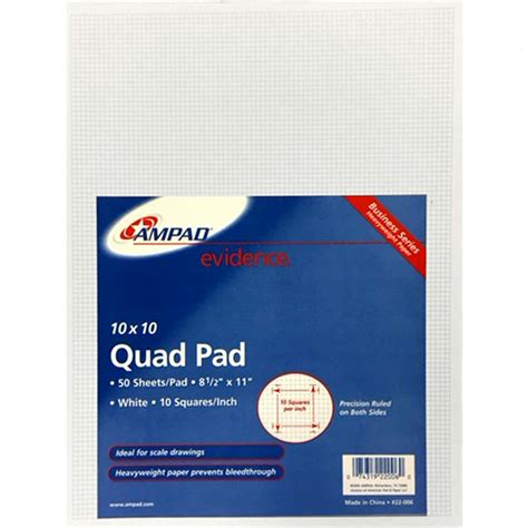 Wholesale Quad Pad 8 5 X 11 50 Sheets Sku 2303710 Dollardays