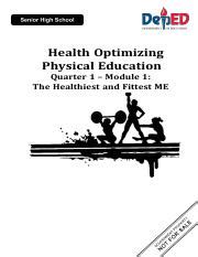 HOPE 11 Module 1 Quarter1 Pdf Health Optimizing Physical Education