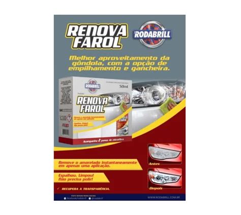 Renovador De Farol Acrilico Rodabrill Limpa Remove Fosco Shopping Mundi