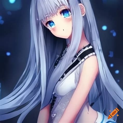 Anime Girl Long Hair Blue Eyes On Craiyon