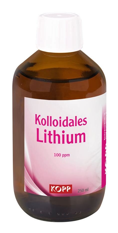 Kolloidales Lithium Konzentration Ppm Ml Mg Lithium Je