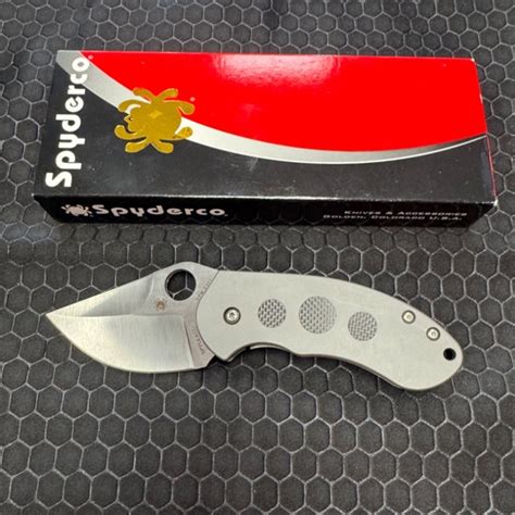 Bladebinge Spyderco Burch Chubby Titanium Frame Lock Pocket Knife