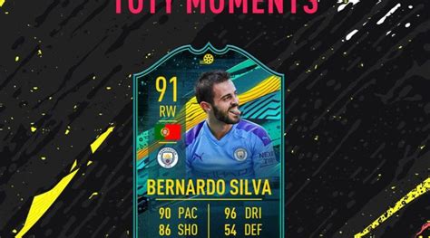 FIFA 20 Bernardo Silva 91 TOTY Moments Sfida Creazione Rosa