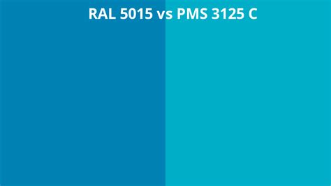 Ral 5015 Vs Pms 3125 C Ral Colour Chart Uk