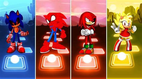 Sonic Exe Spiderman Sonic Super Amy Rose Knuckles Exe Sonic