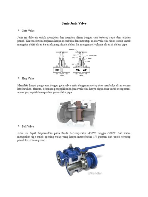 Jenis Jenis Valve Dan Fungsinya