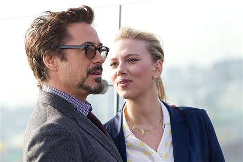 HD Wallpaper Robert Downey Jr And Scarlett Johansson Celebrity