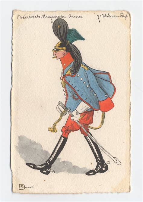 K U K Uhlanen Regiment Nr Leutnant In Parade Uniform C