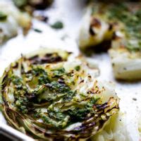 Roasted Cabbage Steaks With Dill Pesto Perry S Plate