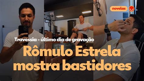 Vídeo Rômulo Estrela mostra bastidores de seu último dia de gravação