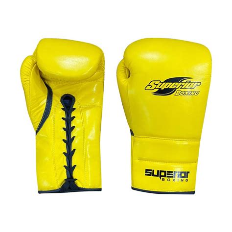 Yellow laceup Sparring Boxing Gloves - Superior Boxing Gear