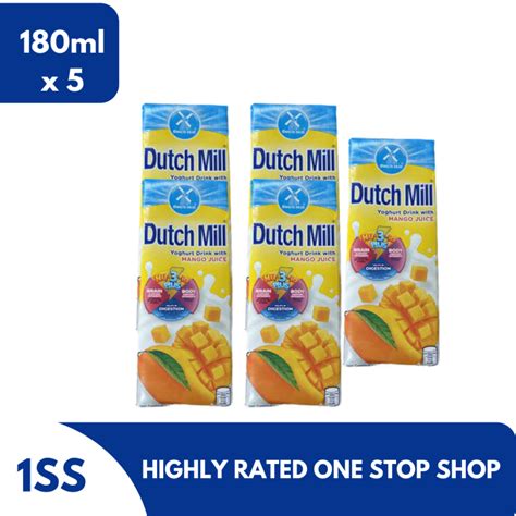 Dutch Mill Yoghurt Drink With Mango Flavor 180ml Set Of 5 Lazada Ph