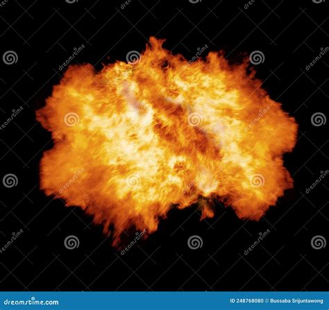 Explosion on Black Background Stock Photo - Image of raging, fire ...