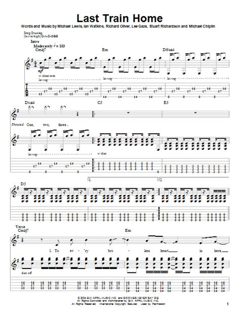 Last Train Home by Lostprophets - Guitar Tab Play-Along - Guitar Instructor