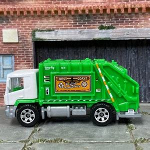 Loose Matchbox Garbage King Trash Truck Green And White Etsy