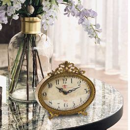 Gold Finish Mantel Clock | Antique Farmhouse