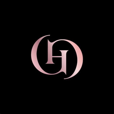 Premium Vector Gh Luxury Monogram Minimalist Logo Design