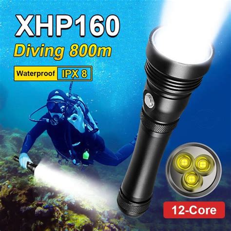 Newest Diving Flashlight Xhp Underwater Powerful Led Flashlight