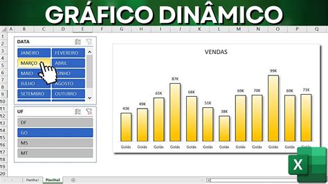 Como Fazer Gráfico Dinâmico e Interativo no Excel Menus de Opções