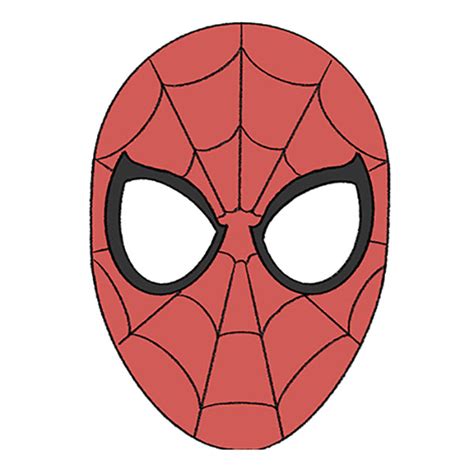 Spider Man Face Drawing