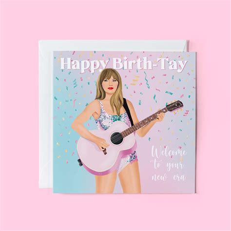 Happy Birth Tay Taylor Swift Inspired Birthday Card Birthday T