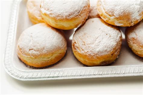 Berliner Pfannkuchen, a German Donut, Traditional Yeast Dough Deep ...