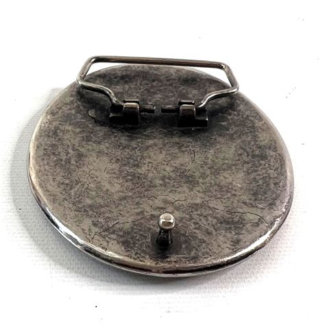 Royal Peugeot Griffin Lion Crest Belt Buckle Black En… - Gem