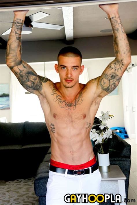MODEL OF THE DAY GAY HOOPLAS Tatted Stud John Murphy Daily Squirt