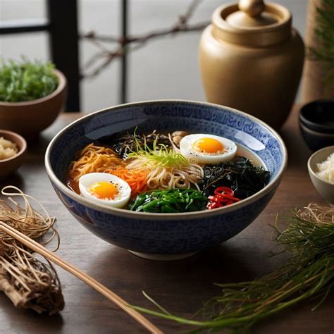 Festive Tteokguk Korean Rice Cake Soup With Colorful Garnishes And New