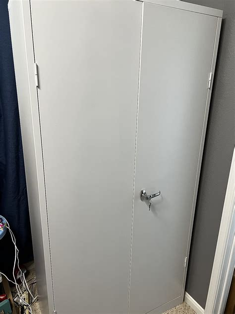 $27/mo - Finance Greenvelly White Metal Storage Cabinet with Wheels, 72