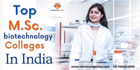 Top MSC Biotechnology Colleges In India Admission Jockey