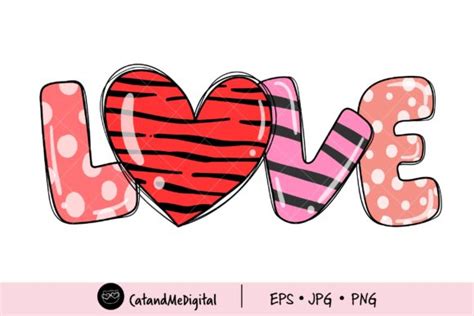 Valentine Love Clipart Graphic By Catandme · Creative Fabrica