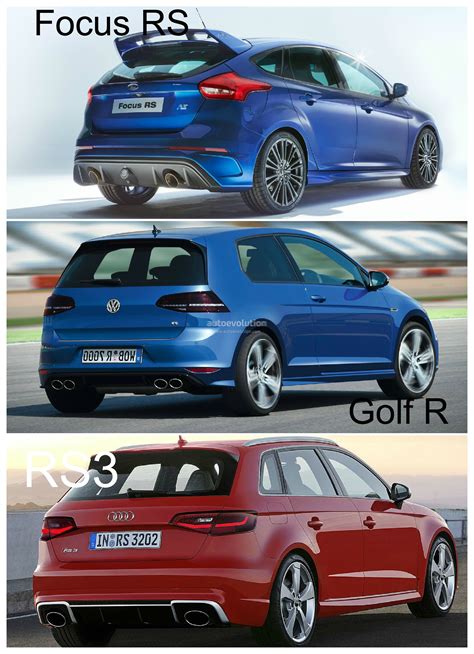 2016 Ford Focus RS Vs Golf R And Audi RS3 Hyper Hatch Photo