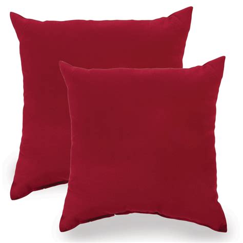 Burgundy Indoor/Outdoor Throw Pillow - Set of Two|Essentials by DFO