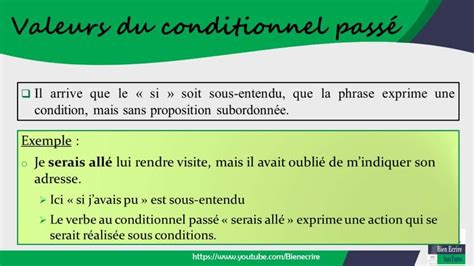 Le Conditionnel Pass Ou Conditionnel Seconde Forme Valeurs Bien