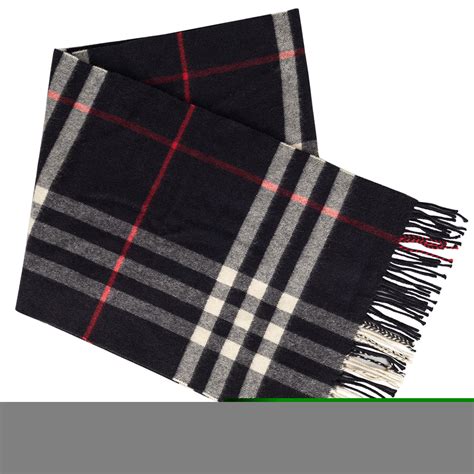 Burberry Black Grey Check Wool Cashmere Scarf My Luxury Bargain South