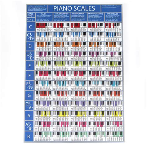 The Piano Scales Poster – Birds Piano Academy