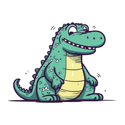 Crocodile vector illustration. Hand drawn cartoon crocodile. 33240937 ...