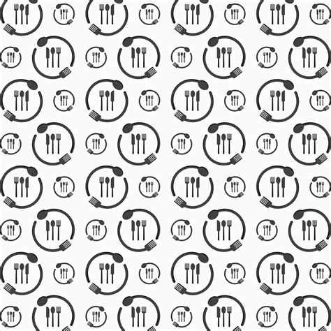 Fork and spoon vector design pattern illustration abstract background 36361210 Vector Art at ...